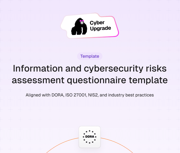 Information and cybersecurity risks
assessment questionnaire template
