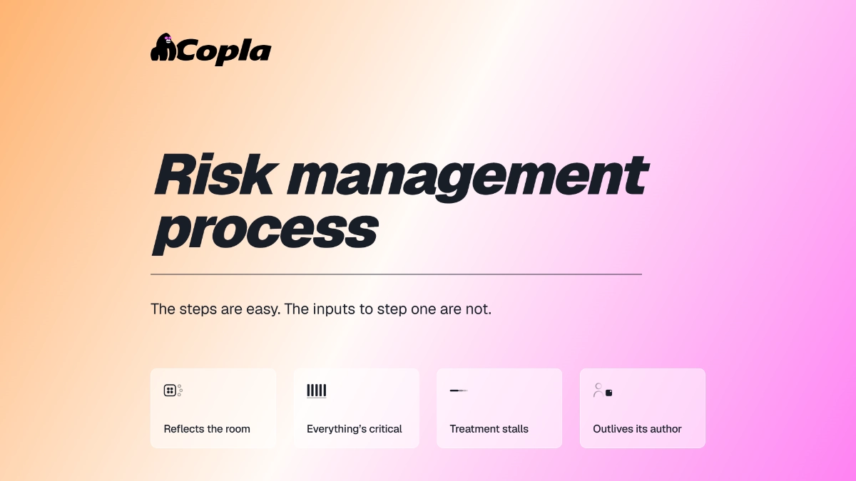 The risk management process is only as good as step one