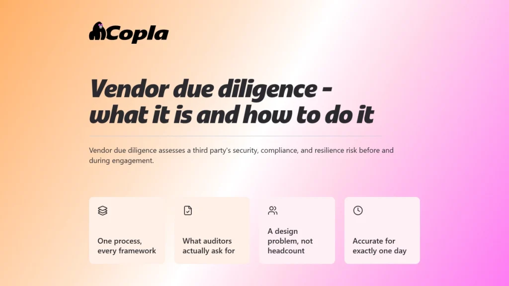 Vendor due diligence: what it is, the process, and how to do it