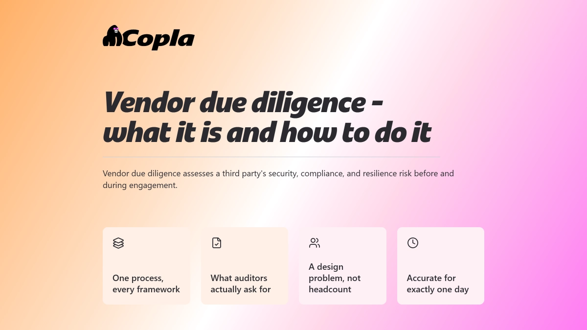 Vendor due diligence: what it is, the process, and how to do it